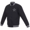 Dallas Cowboys One Color Satin Varsity Jacket
