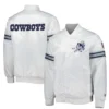Dallas Cowboys Power Forward White Varsity Jacket 2