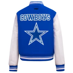 Dallas Cowboys Retro Classic Blue Varsity Jacket 1