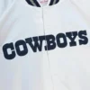 Dallas Cowboys Satin Off White Varsity Jacket 2