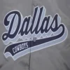 Dallas Cowboys Script Tail Grey Varsity Jacket 4
