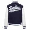 Dallas Cowboys Script Tail Wool Navy Blue Varsity Jacket 1