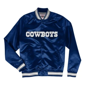 Dallas Cowboys Throwback Wordmark Varsity Blue Jacket