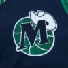 Dallas Mavericks Cooperstown Heavyweight Navy Blue Varsity Jacket 2
