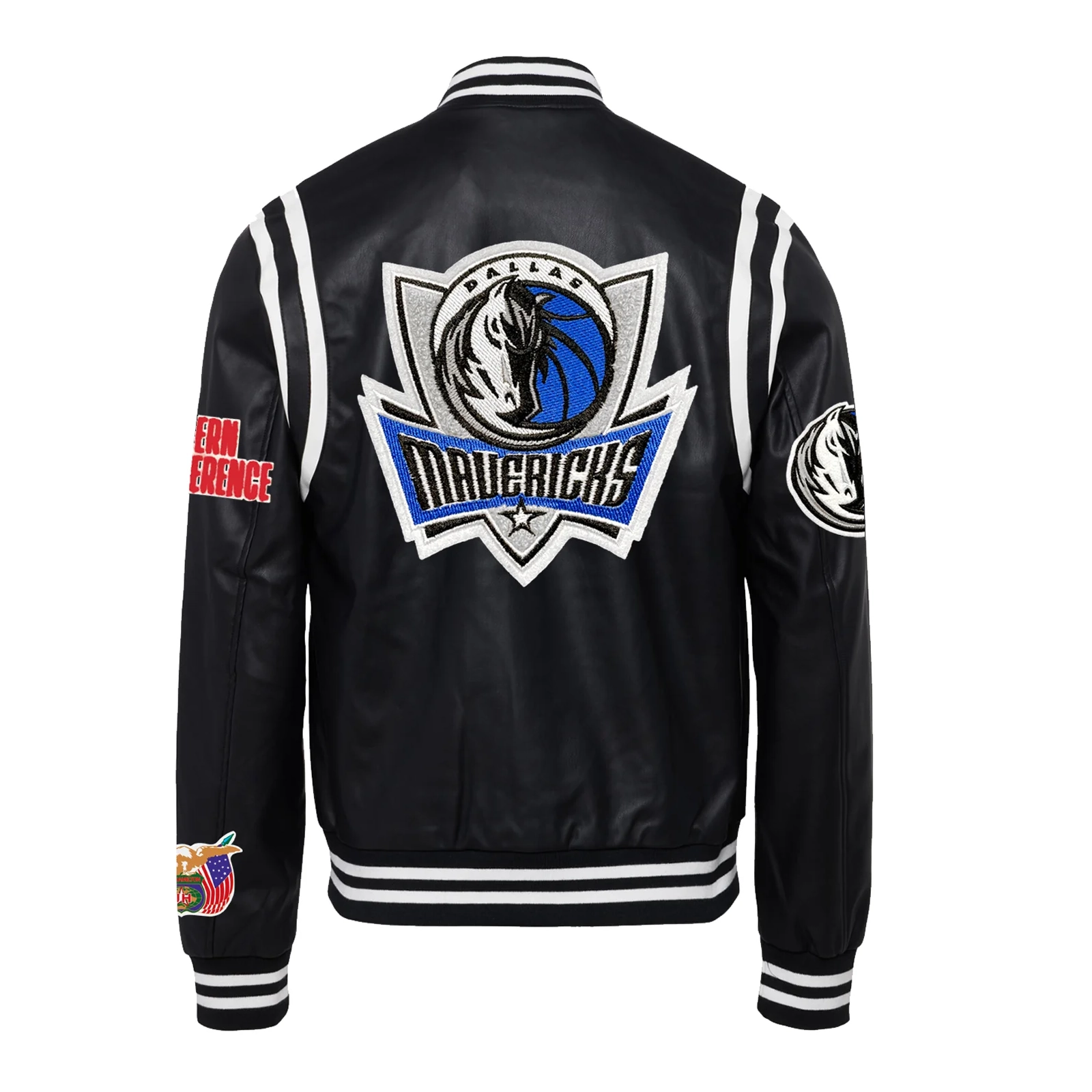 Dallas Mavericks Full Leather Black Varsity Jacket 1