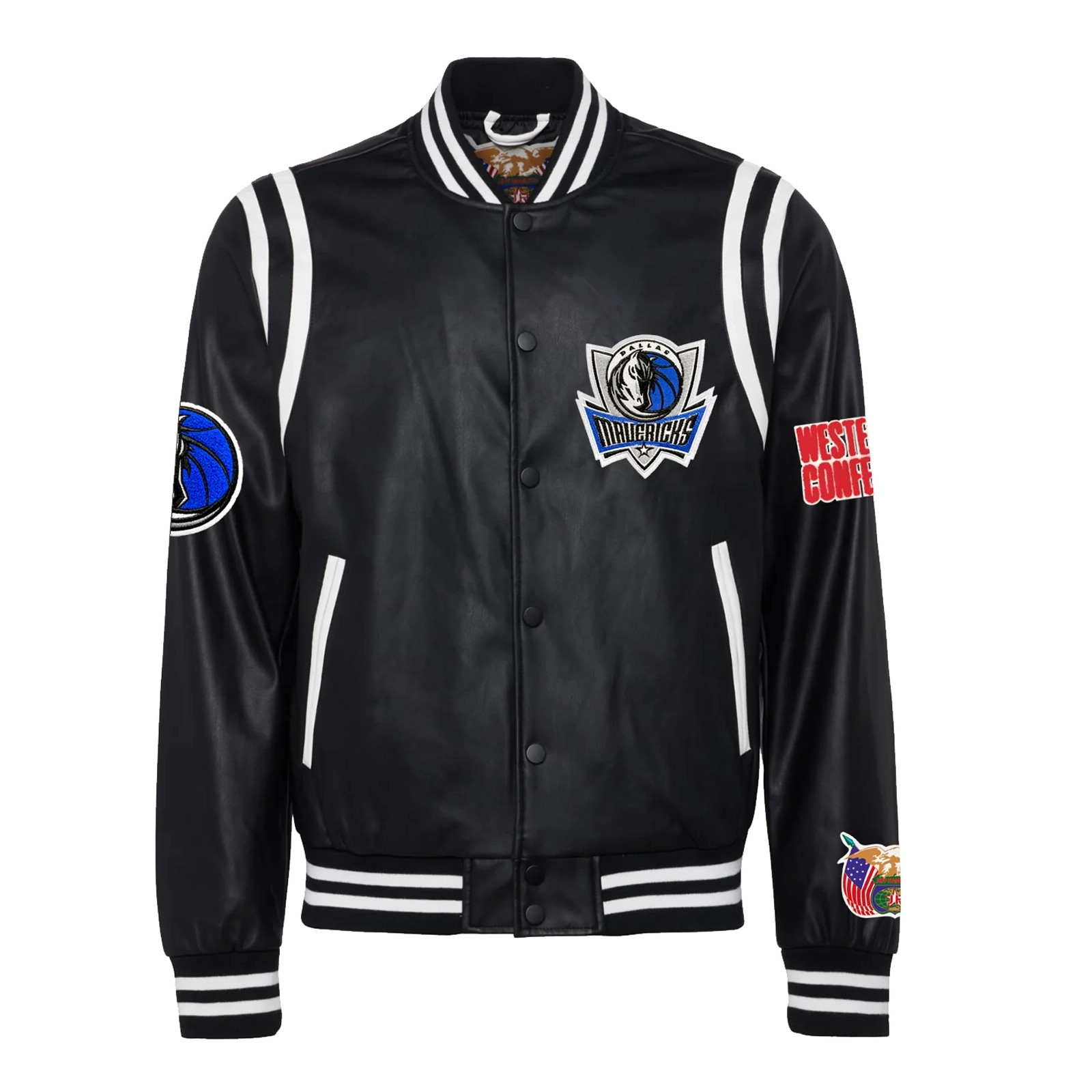 Dallas Mavericks Full Leather Black Varsity Jacket