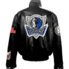Dallas Mavericks Jeff Hamilton Black Leather Jacket 1