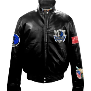 Dallas Mavericks Jeff Hamilton Black Leather Jacket