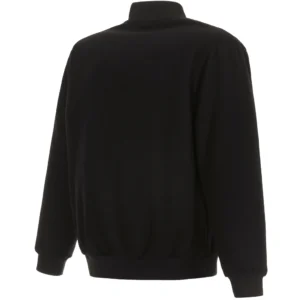 Dallas Mavericks One Color Classic Rib Wool Black Varsity Jacket 1