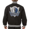 Dallas Mavericks One Color Full Wool Black Varsity Jacket 1