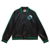 Dallas Mavericks Raglan Satin Black Varsity Jacket