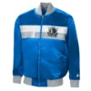 Dallas Mavericks The Ambassador Blue Satin Varsity Jacket