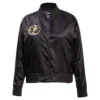Dallas Mavericks Women’s Black Glam Satin Varsity Jacket