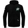 Dallas Stars Hoodie Black Varsity Jacket