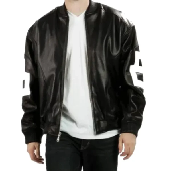 David Puddy - Seinfeld 8 Ball Men's Black Leather Jacket