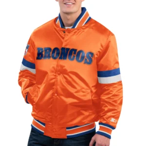 Denver Broncos Home Game Orange Varsity Jacket