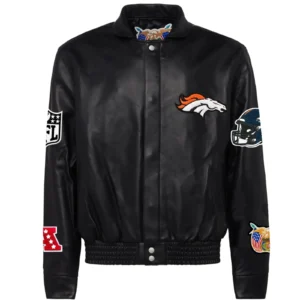 Denver Broncos Jeff Hamilton Black Varsity Jacket