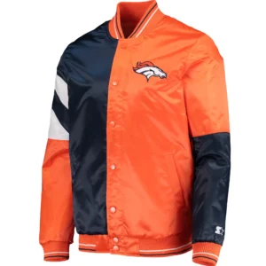 Denver Broncos Leader Classic Satin Varsity Jacket