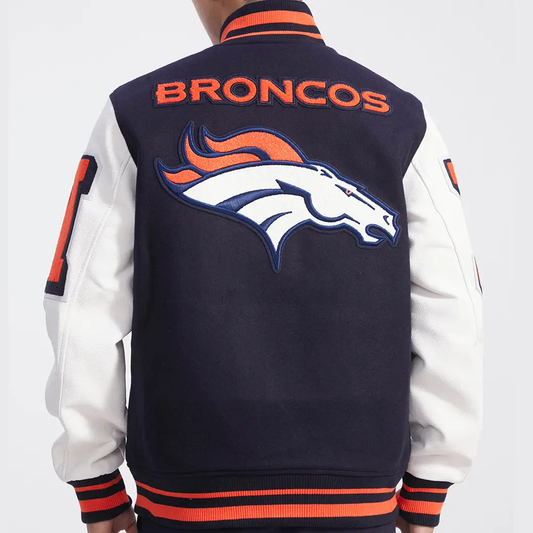 Denver Broncos Mashup Classic Wool Varsity Jacket 1