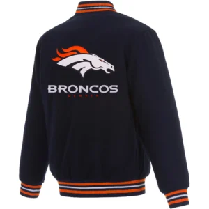Denver Broncos One Color Wool Varsity Jacket 1
