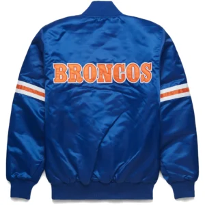 Denver Broncos Pick & Roll Satin Varsity Jacket 1