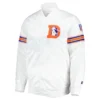 Denver Broncos Power Forward White Varsity Jacket