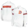 Denver Broncos Power Forward White Varsity Jacket 2