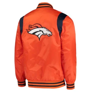 Denver Broncos Prime Time Orange Varsity Jacket 1