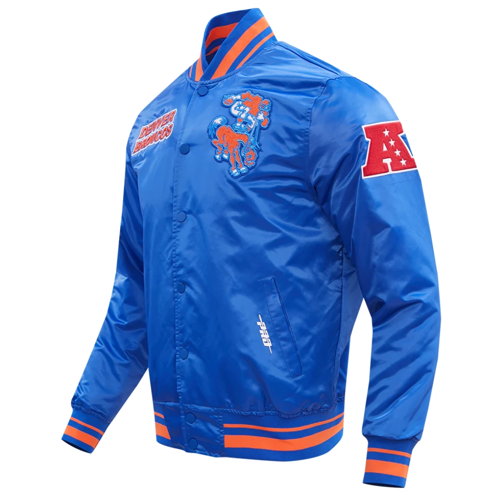 Denver Broncos Retro Classic Blue Varsity Jacket 2