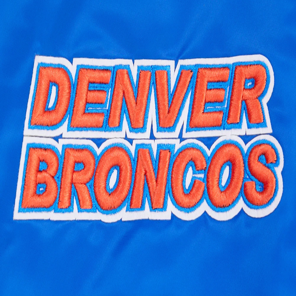 Denver Broncos Retro Classic Blue Varsity Jacket 4