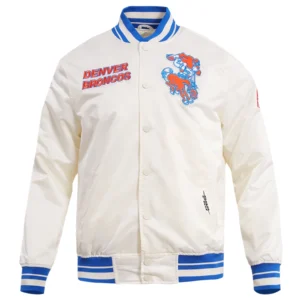 Denver Broncos Retro Classic White Varsity Jacket