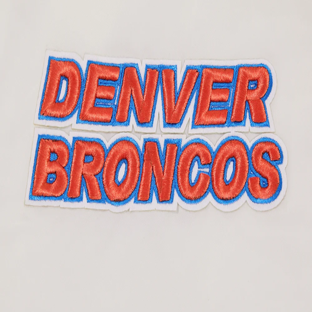 Denver Broncos Retro Classic White Varsity Jacket 6