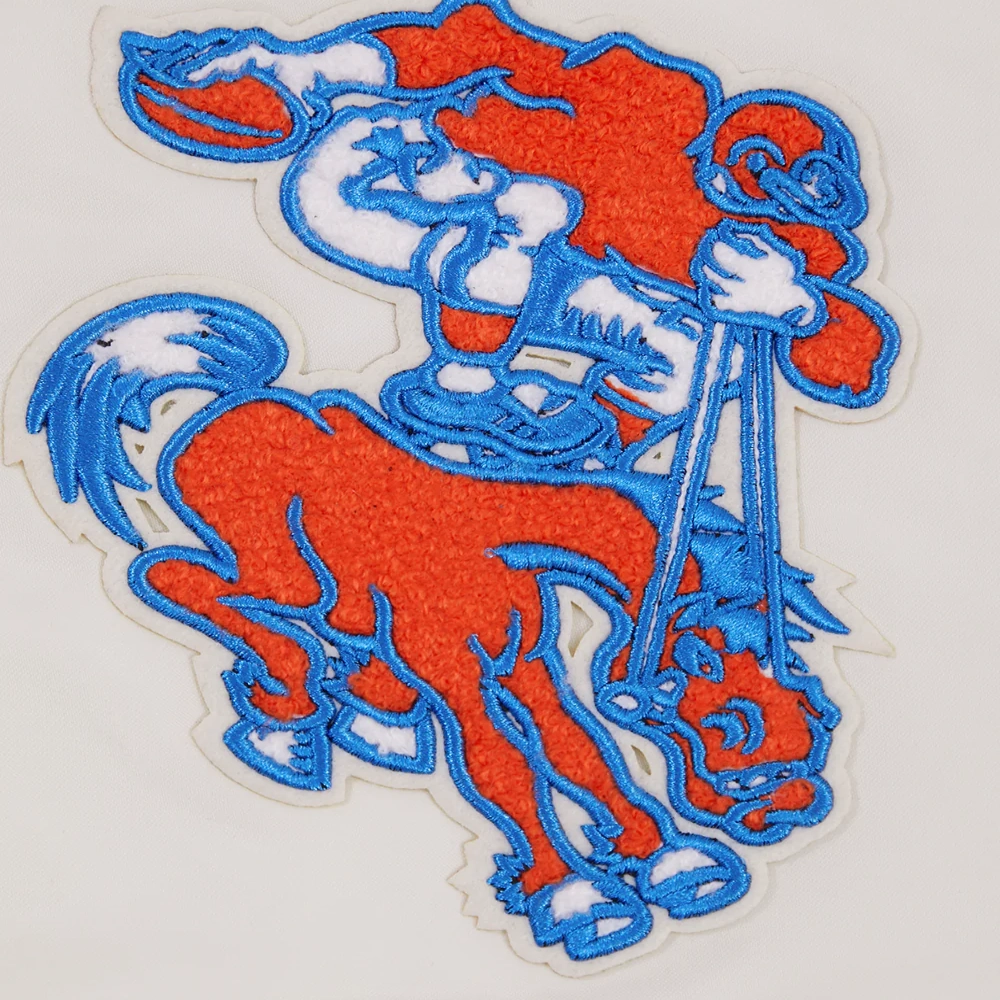 Denver Broncos Retro Classic White Varsity Jacket 7