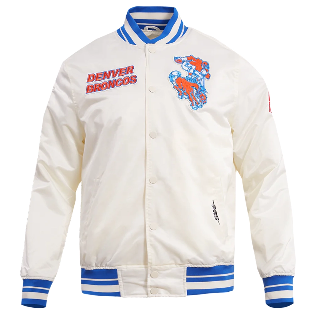 Denver Broncos Retro Classic White Varsity Jacket