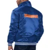 Denver Broncos Satin Varsity Blue Jacket 1