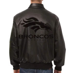 Denver Broncos Shirt Collar Bomber Varsity Jacket 1
