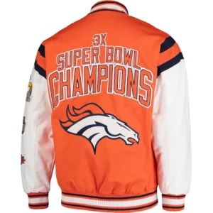 Denver Broncos Varsity Orange Jacket 1