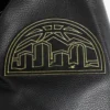Denver Nuggets Black and Gold Wool and Leather Varsity Black Jacket 6