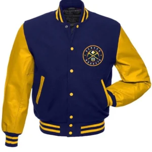 Denver Nuggets Blue letterman Varsity Jacket
