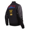 Denver Nuggets Chest Mile Black Wool Varsity Jacket 1