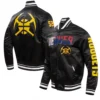 Denver Nuggets City Edition Satin Black Varsity Jacket 2