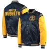 Denver Nuggets Enforcer Navy Blue Varsity Jacket 3