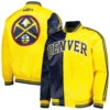 Denver Nuggets Fast Break Navy Blue Varsity Jacket 2