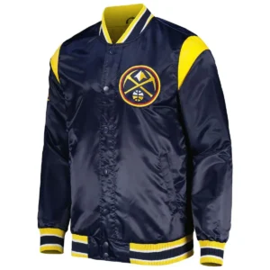 Denver Nuggets Force Play Navy Blue Varsity Jacket