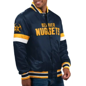 Denver Nuggets Home Game Navy Blue Varsity Jacket