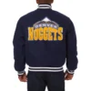Denver Nuggets One Color Navy Blue Varsity Jacket