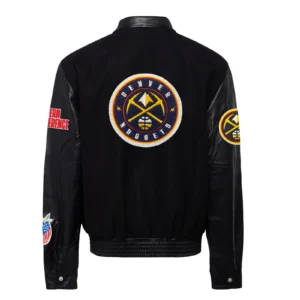 Denver Nuggets Real Black Wool Jacket 1