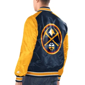 Denver Nuggets Renegade Varsity Navy Blue Jacket 1
