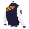 Denver Nuggets Script Tail Wool Navy Blue Varsity Jacket 3