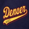 Denver Nuggets Script Tail Wool Navy Blue Varsity Jacket 5